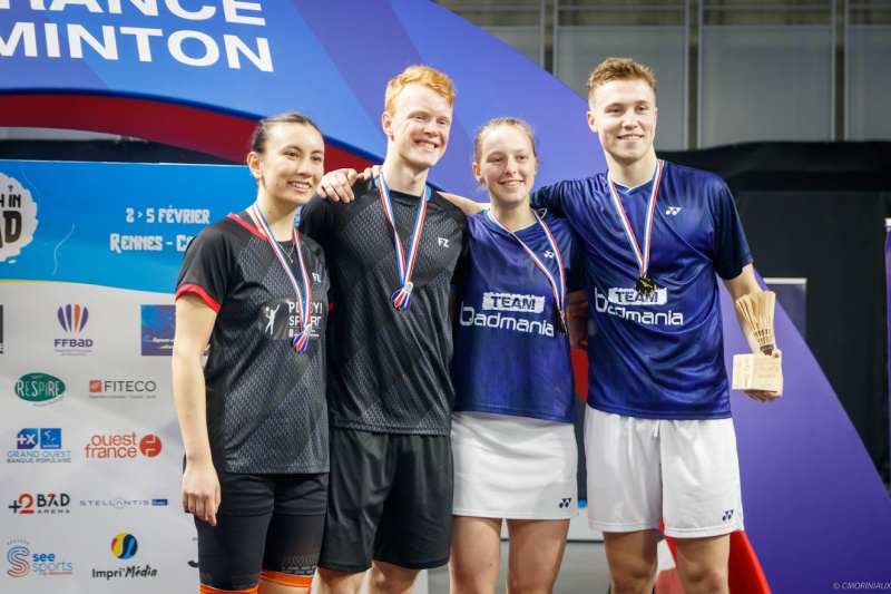Podium des championnats de France double mixte